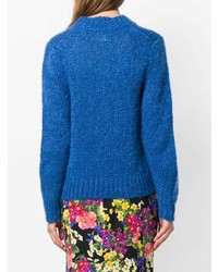 blauer Pullover mit einem Rundhalsausschnitt von Isabel Marant