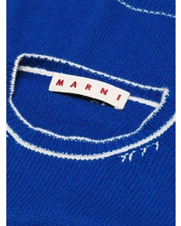 blauer Pullover mit einem Rundhalsausschnitt von Marni