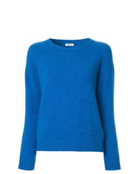 blauer Pullover mit einem Rundhalsausschnitt von Coohem
