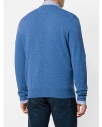 blauer Pullover mit einem Rundhalsausschnitt von Polo Ralph Lauren