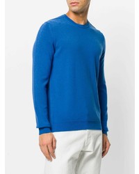 blauer Pullover mit einem Rundhalsausschnitt von Pringle Of Scotland