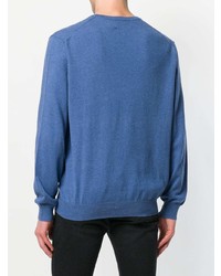 blauer Pullover mit einem Rundhalsausschnitt von Polo Ralph Lauren