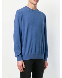 blauer Pullover mit einem Rundhalsausschnitt von Polo Ralph Lauren