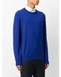 blauer Pullover mit einem Rundhalsausschnitt von Billionaire