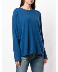 blauer Pullover mit einem Rundhalsausschnitt von Aspesi