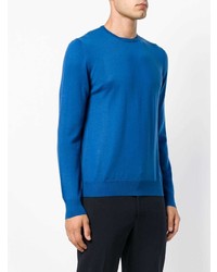 blauer Pullover mit einem Rundhalsausschnitt von Barba
