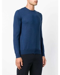 blauer Pullover mit einem Rundhalsausschnitt von Barba