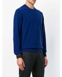 blauer Pullover mit einem Rundhalsausschnitt von Etro