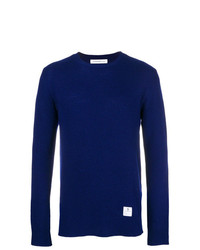 blauer Pullover mit einem Rundhalsausschnitt von Department 5
