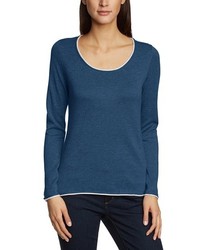 blauer Pullover mit einem Rundhalsausschnitt von Eddie Bauer