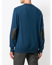 blauer Pullover mit einem Rundhalsausschnitt von Maison Margiela