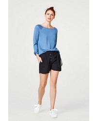 blauer Pullover mit einem Rundhalsausschnitt von Esprit