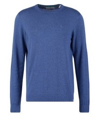 blauer Pullover mit einem Rundhalsausschnitt von Esprit