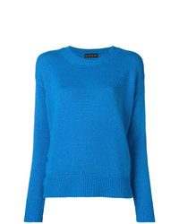 blauer Pullover mit einem Rundhalsausschnitt von Etro
