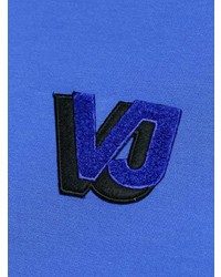 blauer Pullover mit einem Rundhalsausschnitt von Versace Jeans