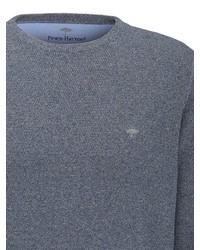 blauer Pullover mit einem Rundhalsausschnitt von Fynch Hatton