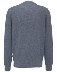 blauer Pullover mit einem Rundhalsausschnitt von Fynch Hatton