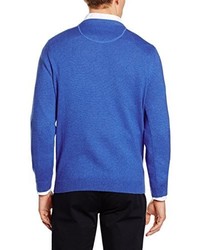 blauer Pullover mit einem Rundhalsausschnitt von Gant