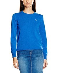 blauer Pullover mit einem Rundhalsausschnitt von GANT