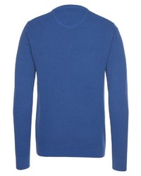 blauer Pullover mit einem Rundhalsausschnitt von Gant