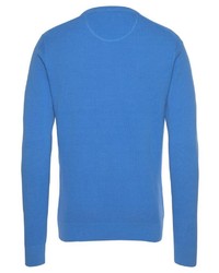 blauer Pullover mit einem Rundhalsausschnitt von Gant