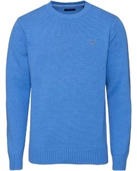 blauer Pullover mit einem Rundhalsausschnitt von Gant