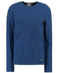 blauer Pullover mit einem Rundhalsausschnitt von GARCIA