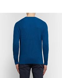 blauer Pullover mit einem Rundhalsausschnitt von Theory