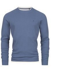 blauer Pullover mit einem Rundhalsausschnitt von INDICODE
