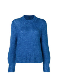 blauer Pullover mit einem Rundhalsausschnitt von Isabel Marant