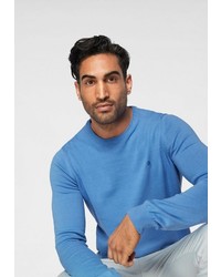 blauer Pullover mit einem Rundhalsausschnitt von Izod