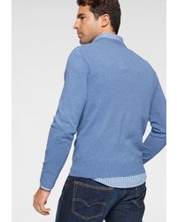 blauer Pullover mit einem Rundhalsausschnitt von Izod