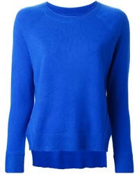blauer Pullover mit einem Rundhalsausschnitt von J Brand