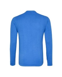 blauer Pullover mit einem Rundhalsausschnitt von Jacques Britt