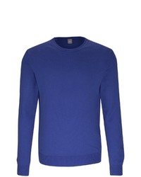 blauer Pullover mit einem Rundhalsausschnitt von Jacques Britt