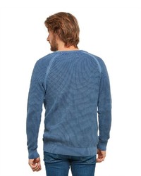 blauer Pullover mit einem Rundhalsausschnitt von Joe Browns