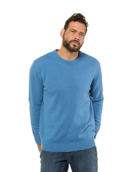 blauer Pullover mit einem Rundhalsausschnitt von JP1880