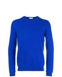 blauer Pullover mit einem Rundhalsausschnitt von Laneus