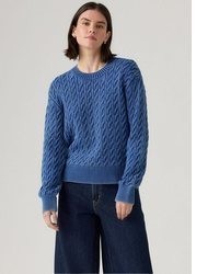 blauer Pullover mit einem Rundhalsausschnitt von Levi's
