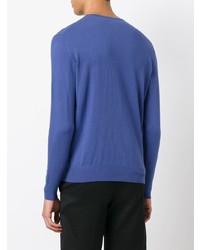 blauer Pullover mit einem Rundhalsausschnitt von Polo Ralph Lauren