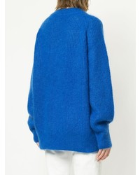 blauer Pullover mit einem Rundhalsausschnitt von H Beauty&Youth