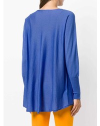 blauer Pullover mit einem Rundhalsausschnitt von Les Copains
