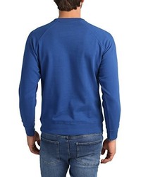 blauer Pullover mit einem Rundhalsausschnitt von Lower East