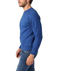 blauer Pullover mit einem Rundhalsausschnitt von Lower East