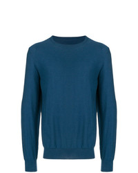 blauer Pullover mit einem Rundhalsausschnitt von Maison Margiela