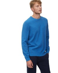 blauer Pullover mit einem Rundhalsausschnitt von Marc O'Polo