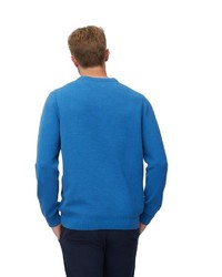 blauer Pullover mit einem Rundhalsausschnitt von Marc O'Polo