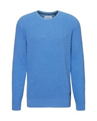 blauer Pullover mit einem Rundhalsausschnitt von Marc O'Polo Denim