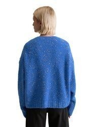 blauer Pullover mit einem Rundhalsausschnitt von Marc O'Polo Denim