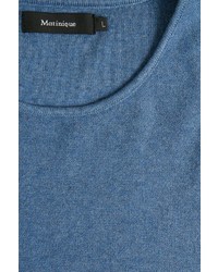 blauer Pullover mit einem Rundhalsausschnitt von Matinique